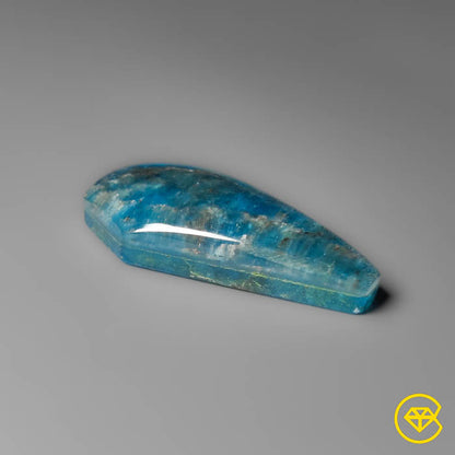 Neon Apatite With Himalayan Quartz Doublet Coffin Carving