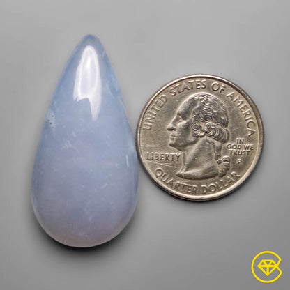 Large Namibian Blue Chalcedony Cabochon