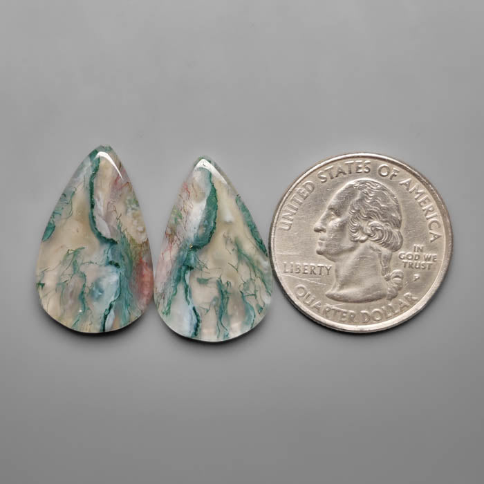 Moss Agate Pair