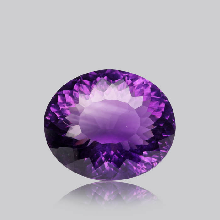 Concave Cut Faceted Amethyst