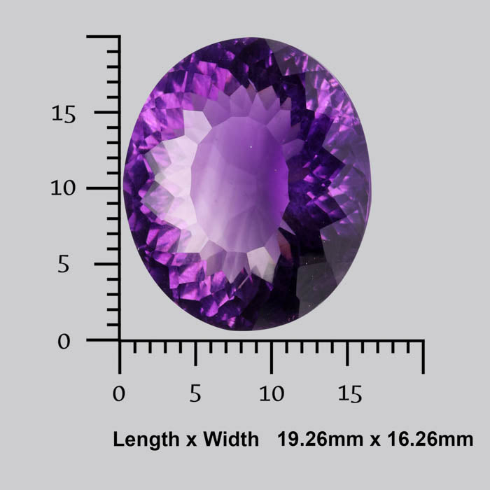 Concave Cut Faceted Amethyst