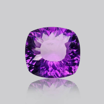 Concave Cut Faceted Amethyst