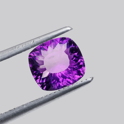 Concave Cut Faceted Amethyst