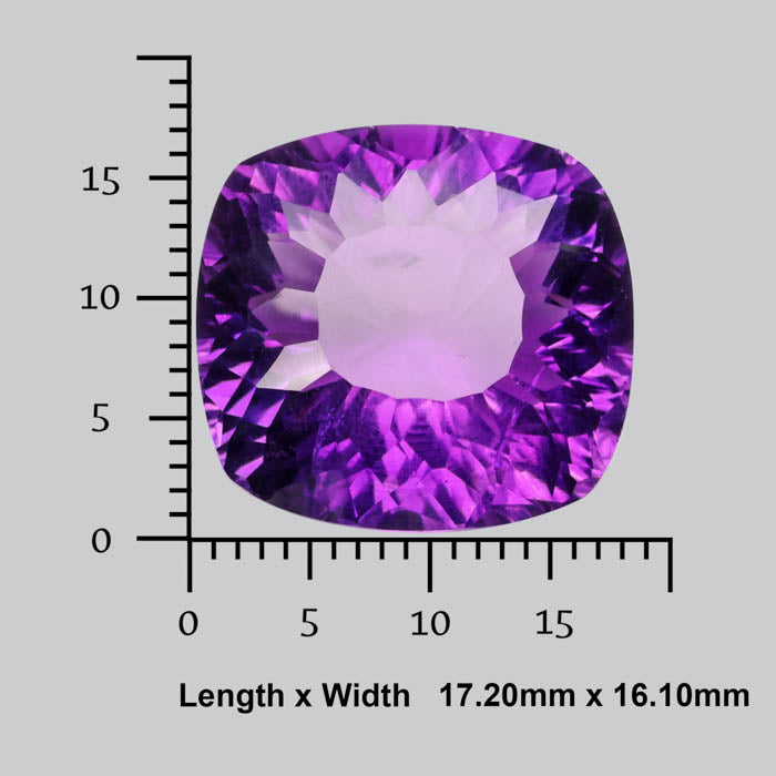 Concave Cut Faceted Amethyst