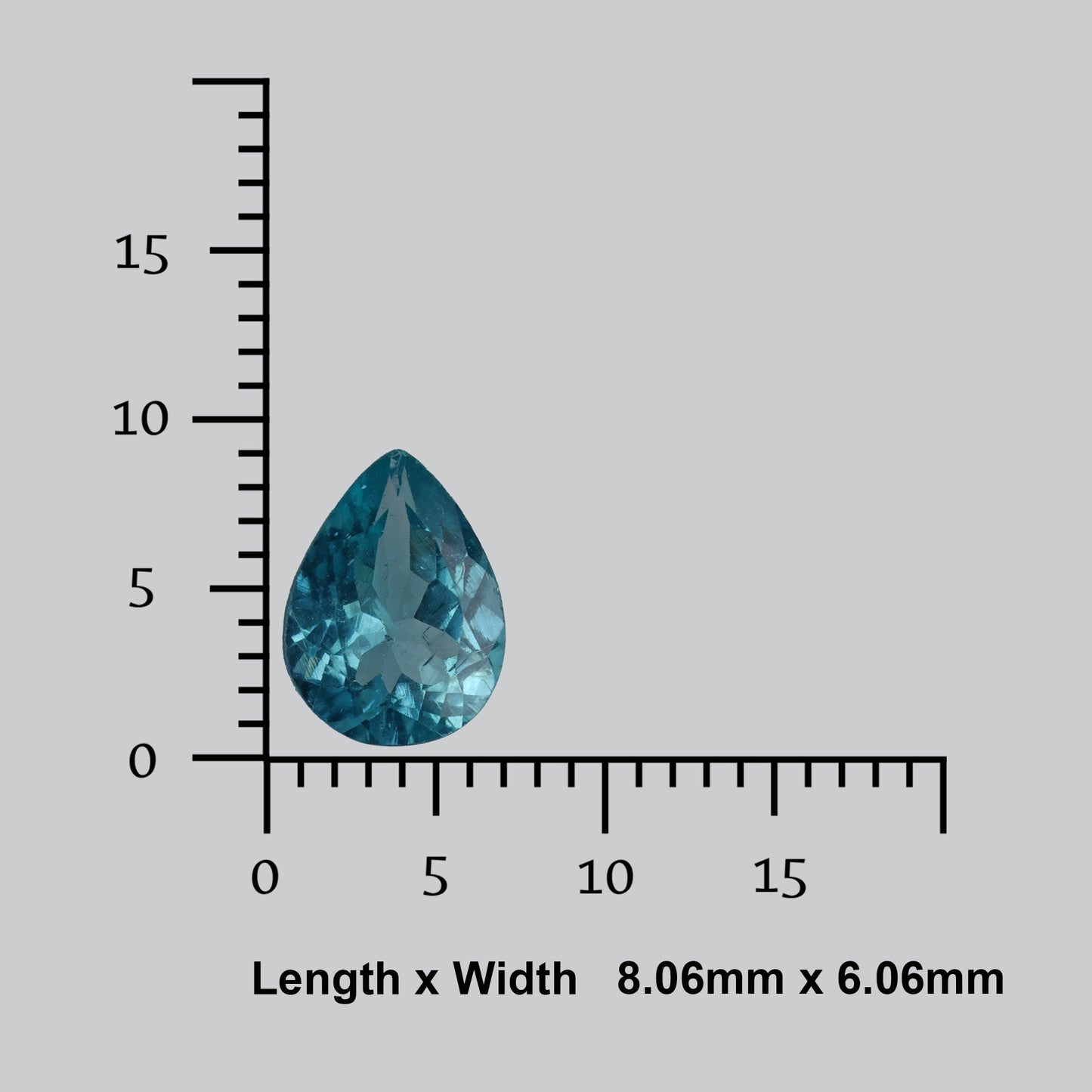 Faceted Sky Blue Apatite