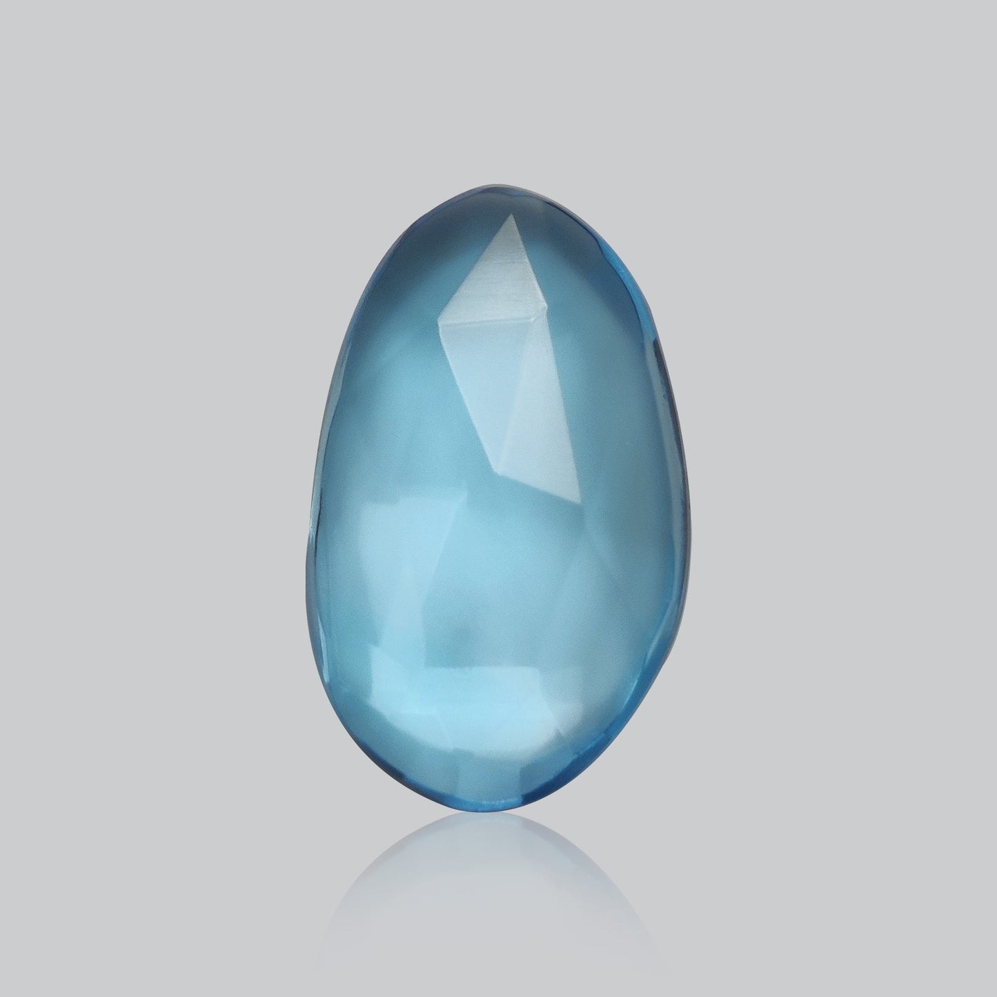 Rose Cut Swiss Blue Topaz