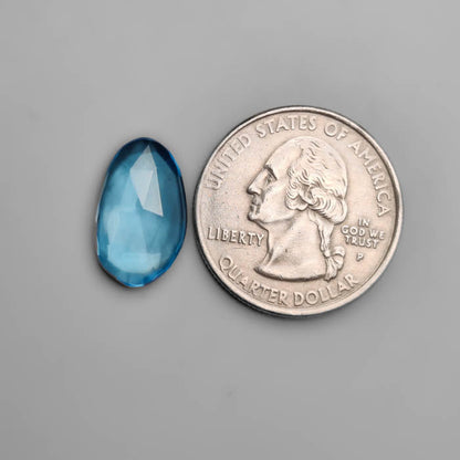 Rose Cut Swiss Blue Topaz