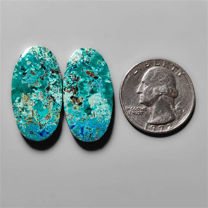 Shattuckite With Azurite with Gem Silica Pair