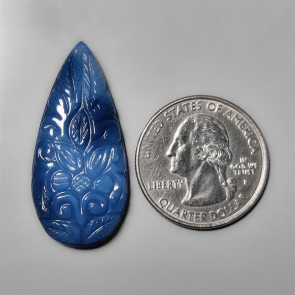 Owyhee Blue Opal Mughal Carving