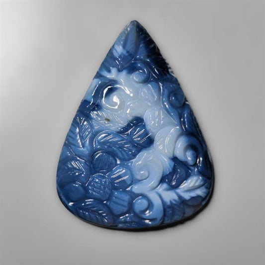 Owyhee Blue Opal Mughal Carving