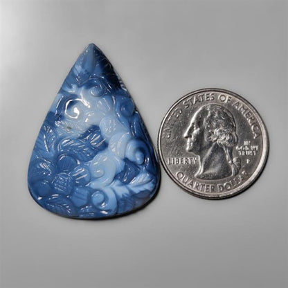 Owyhee Blue Opal Mughal Carving