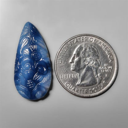 Owyhee Blue Opal Mughal Carving