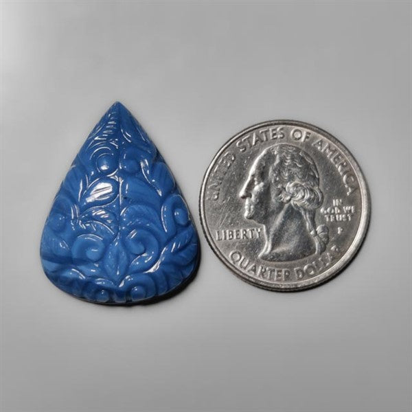 Owyhee Blue Opal Mughal Carving