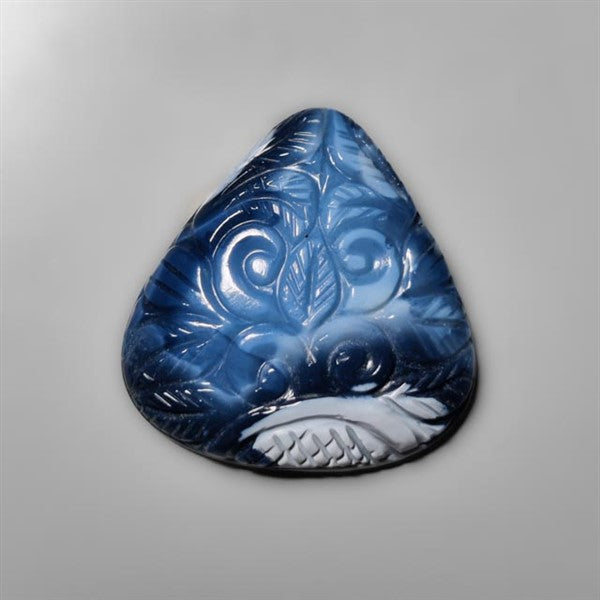 Owyhee Blue Opal Mughal Carving