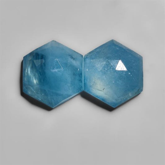 Rose Cut Aquamarine Pair