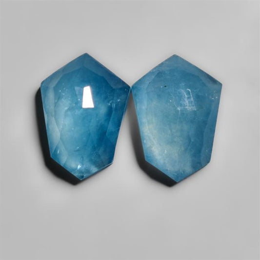 Rose Cut Aquamarine Pair