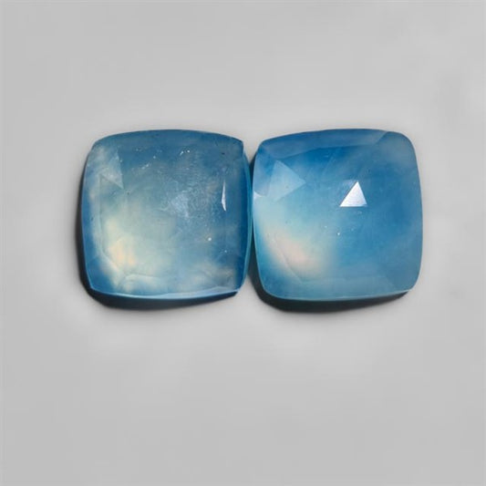 Rose Cut Aquamarine Pair