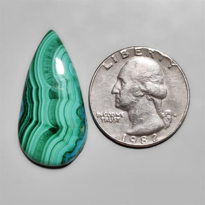 Chrysocolla In Malachite Cabochon