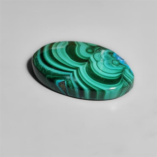 Chrysocolla In Malachite Cabochon