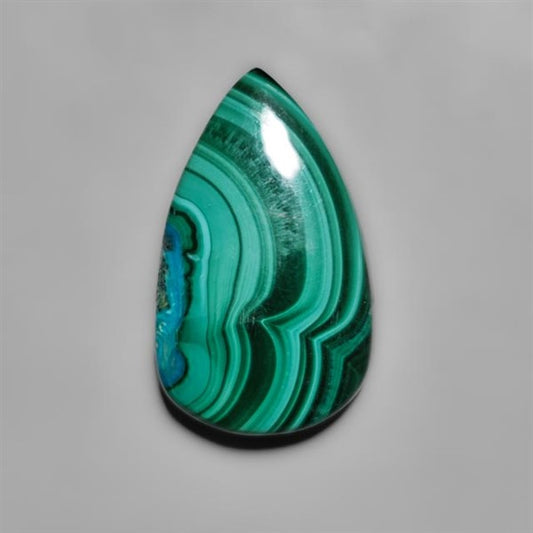 Chrysocolla In Malachite Cabochon