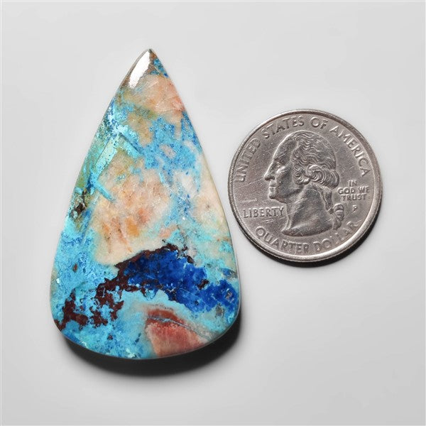 Azurite Shattuckite Cabochon