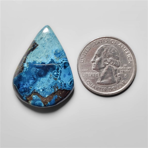 Azurite Shattuckite Cabochon