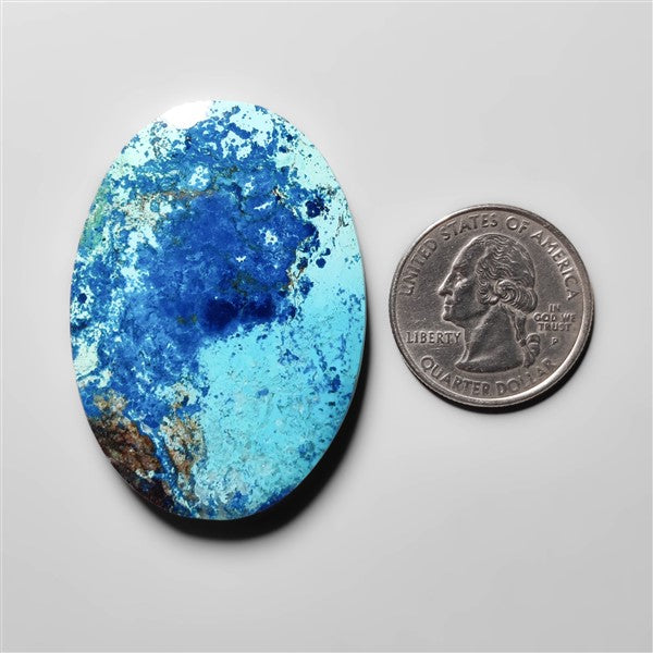 Azurite Shattuckite Cabochon