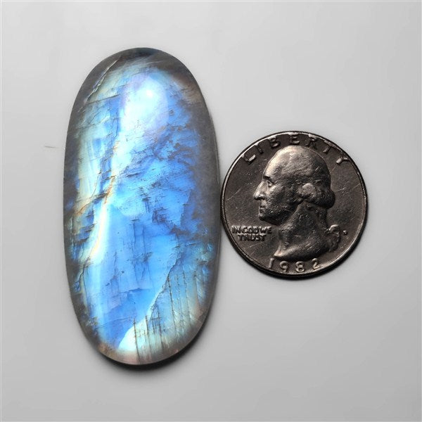 Large Rainbow Moonstone Cabochon