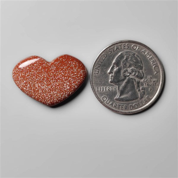 Goldstone Heart Carving