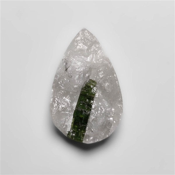 Raw Face Green Tourmaline In Quartz