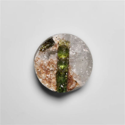 Raw Face Green Tourmaline In Quartz