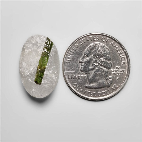 Raw Face Green Tourmaline In Quartz