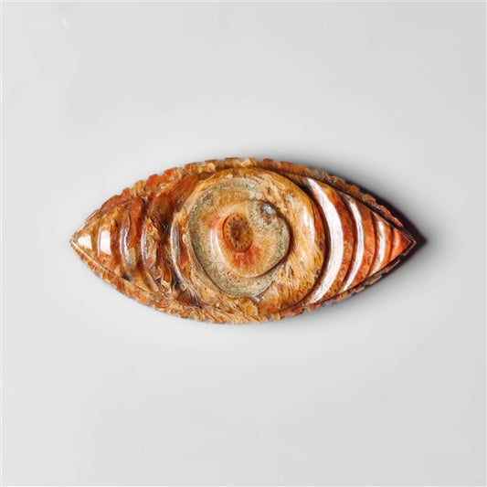 Indonesian Palmroot Agate Evil Eye Carving