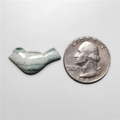 Saturn Chalcedony Bird Carving